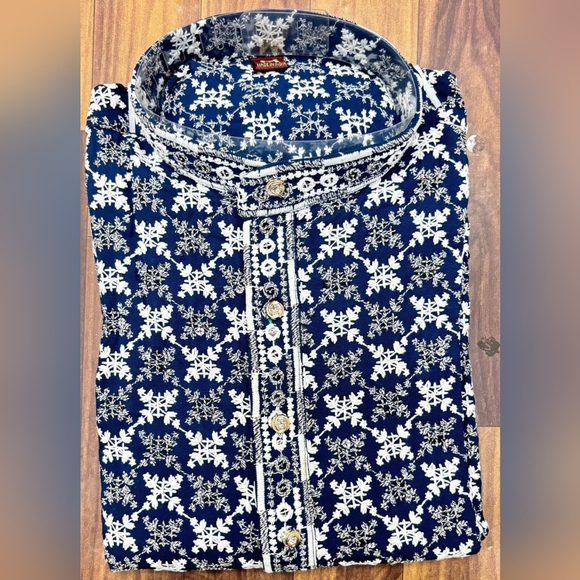 Men's Indian Clothes Kurta & Pajama Men's Navratri kurta Garba clothes for men - Picture 10 of 14